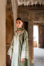 Zareefa Sage Embroidered 3-Piece Suit