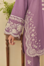 Lavanya Lilac Embroidered 3-Piece Suit