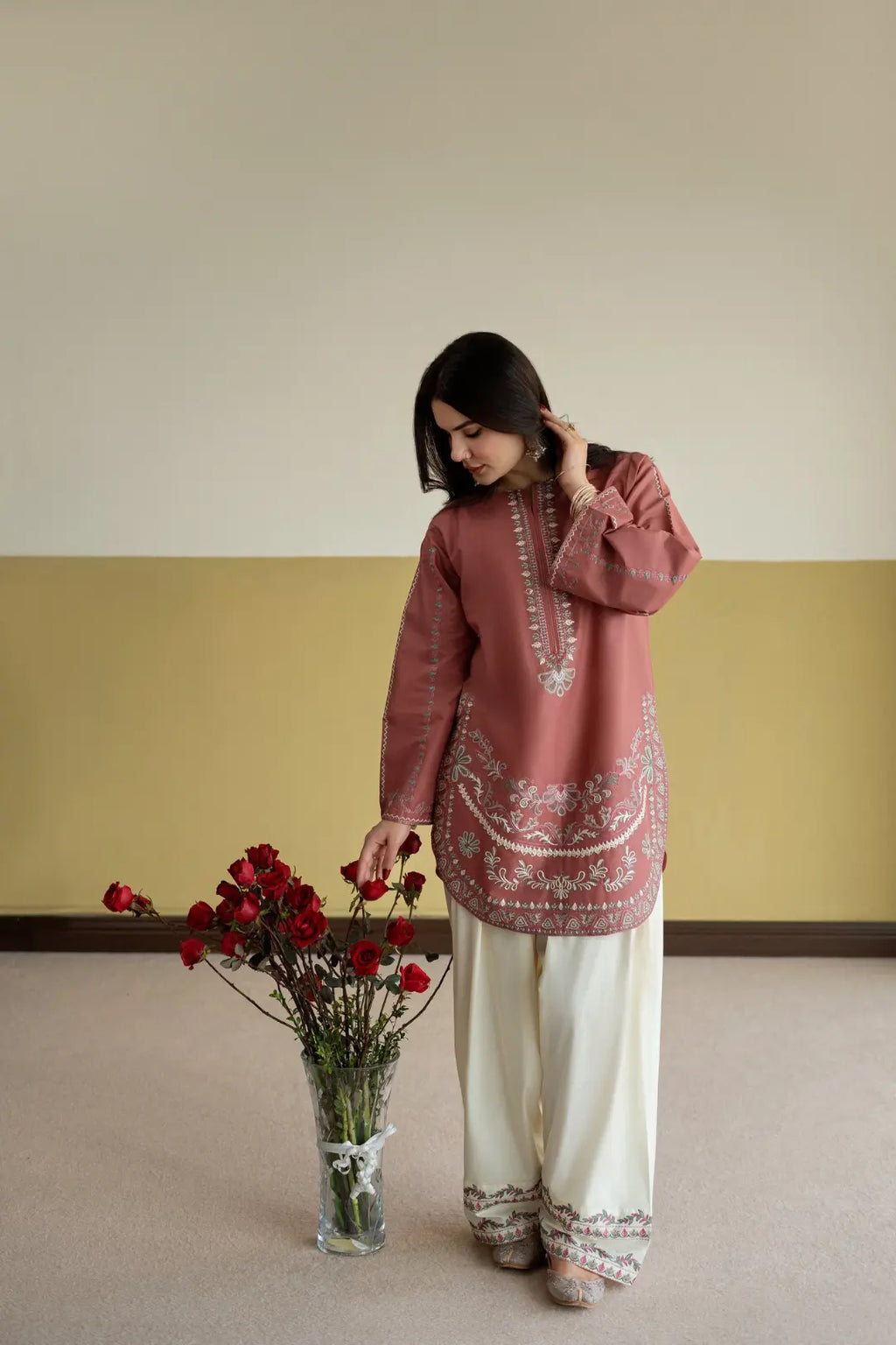 Rose Meher Embroidered 2-Piece
