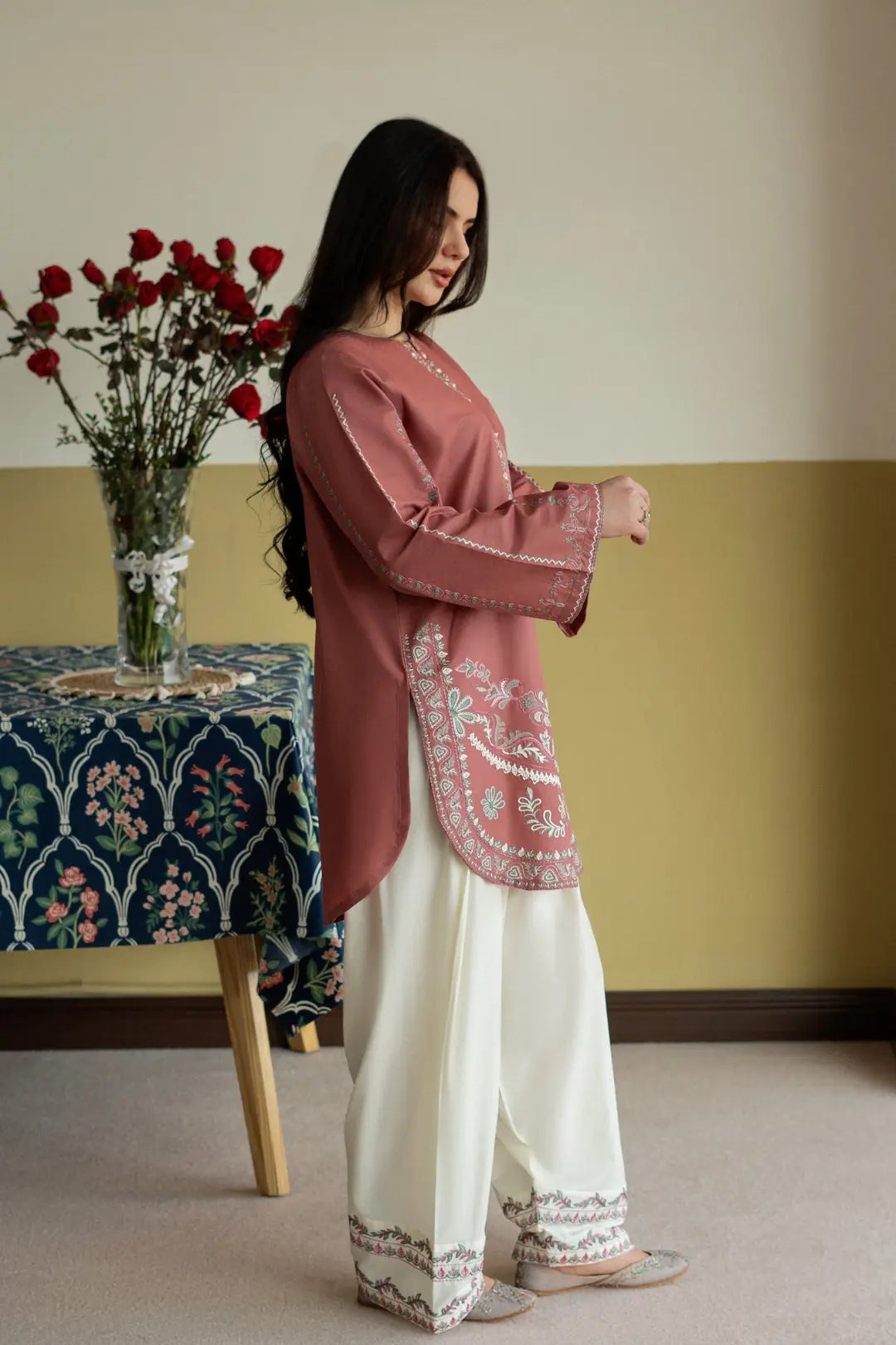 Rose Meher Embroidered 2-Piece
