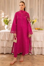 Gulrukh Fuchsia Embroidered 3-Piece Suit