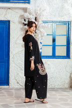 Mehrunisa Noir Embroidered 2-Piece Set