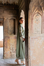 Zareefa Sage Embroidered 3-Piece Suit
