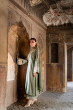 Zareefa Sage Embroidered 3-Piece Suit